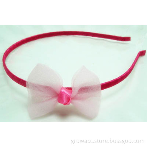 Pink bow headband